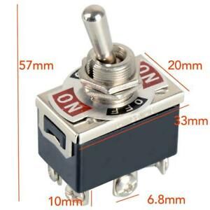 6-Pin Toggle Switch Heavy Duty On/Off/On DPDT 15A 250V Motor Electrical Switch A