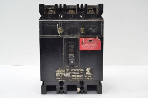 Westinghouse fb3050s molded case 3p 50a amp 600v-ac circuit breaker b257461 for sale