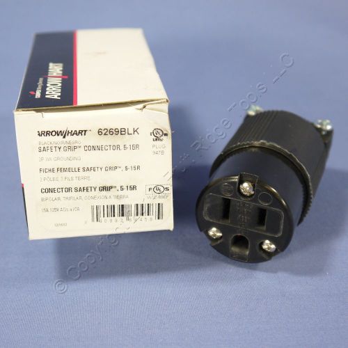 Cooper all-black industrial connector female plug nema 5-15r 15a 125v 6269blk for sale