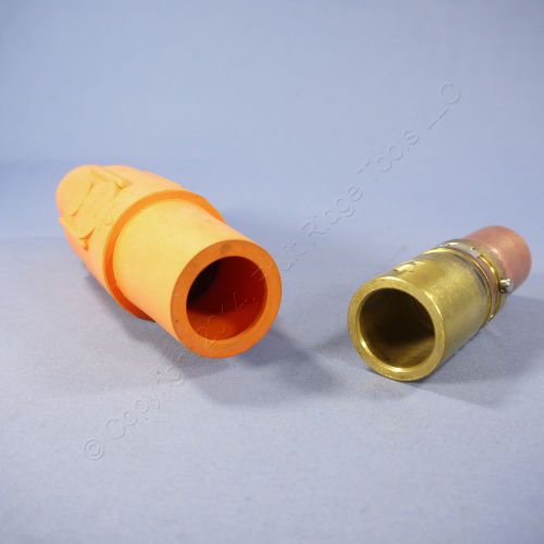 Leviton orange ect 17 series female vulcanized cam-type plug 690a 600v 17v25-o for sale