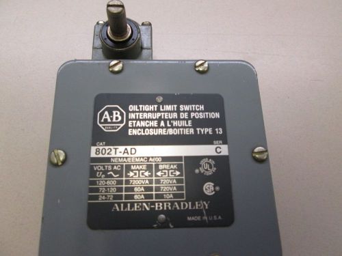 Allen bradley 802t-ad oiltight dual limit switch new condition / no box for sale