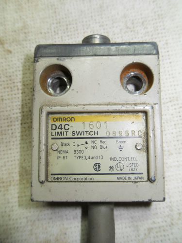 (X9-9) 1 USED OMRON D4C-1601 LIMIT SWITCH