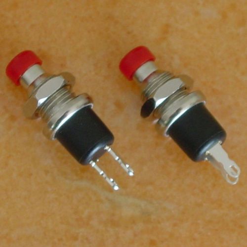 ++ 10pcs momentary red push button switch dc50v 0.3a e for sale