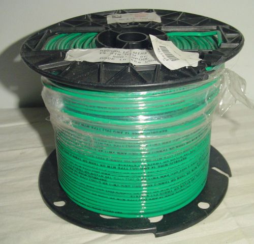 New~500 ft spool republic wire 14 awg mtw  green for sale