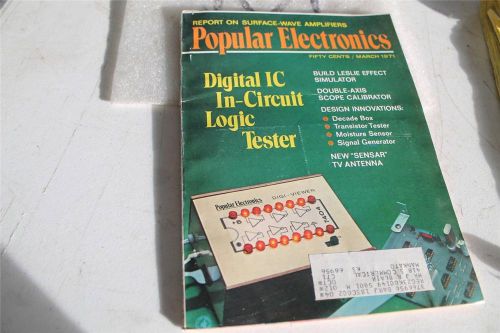 Popular Electronics Magazine MARCH 1971 WAVE AMPLIFIERS, LESLIE SPEAKER, SENSAR