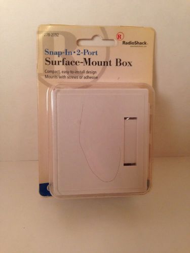 RadioShack® Snap-In 2-Port Surface-Mount Box Model: 278-2092