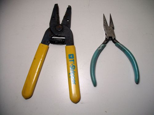 Lot of 2 ideal industries t-stripper crimpers model 45-125 wire cutters pliers for sale