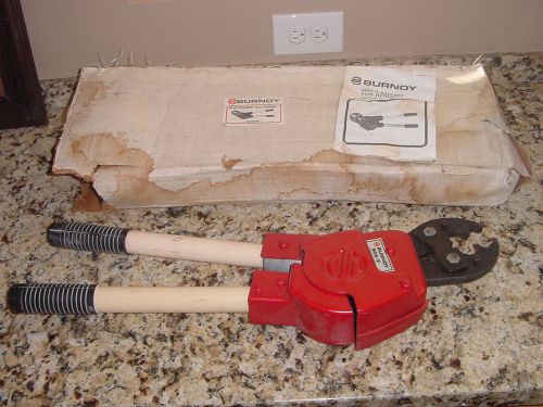 New in box burndy md6r ratcheting full-cycle hytool crimper #6 thru 4/0 kc4 wow for sale