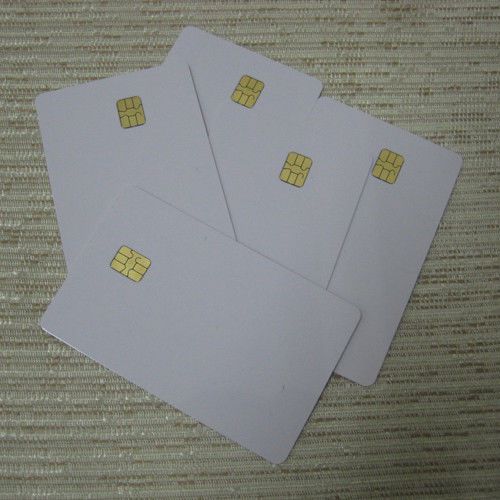New 50 pcs white pvc card with sel 4442 chip contact ic card contact smart card for sale