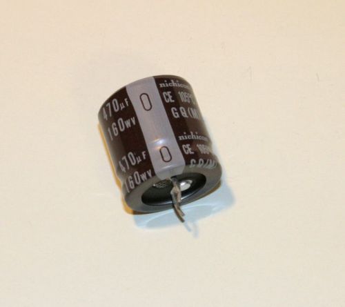 Electrolytic capacitor nichicon 470uf 160v snap-in japan qty:4-: for sale