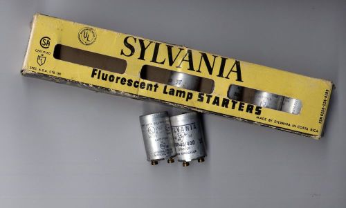 6 old sylvania fluorescent lamp starters with condenser cop-40/400 lot with box for sale