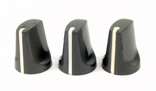 Lot of 3 Small Tektronix Grey Plastic Knobs w/ White Line Pointer Control