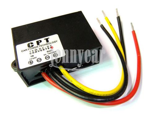 Dc buck converter 12v/24v to 5v 15a step down voltage adapter car power supply for sale