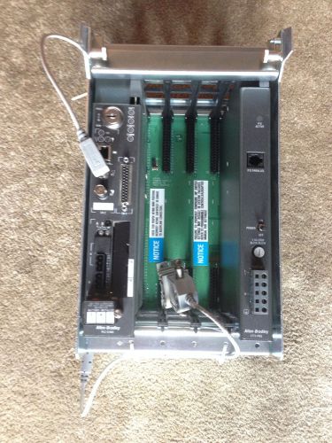Allen Bradley PLC-5 Controlnet Controller 1785-L40C15/F With 4 Slot Rack