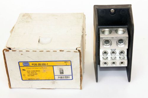 Ilsco PDB-26-350-1  Power Distribution Block, 620 Amps, 1 Pole Block