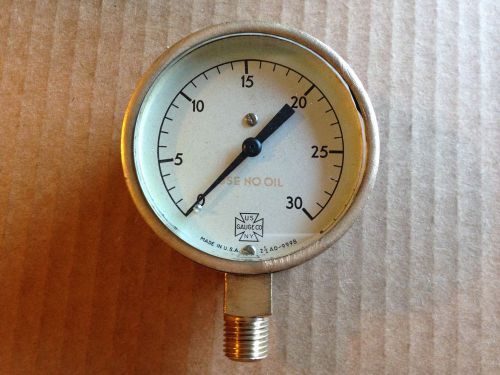 Us gauge pressure gauge 0 - 30 psi used for sale