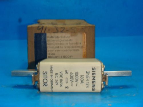 NEW LOT OF 3 SIEMENS 3NE4 124, 160A, 1000VAC 600VDC SITOR FUSE NEW IN BOX