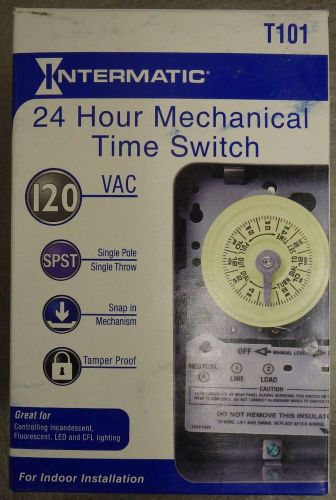 Intermatic t101 24 hour dial timer, indoor only 120v spst, tamper proof oem for sale