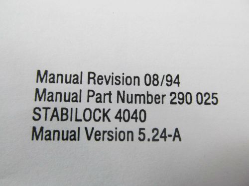 Wavetek 4040 stabilock communications test set operating manual rev 8/94 for sale