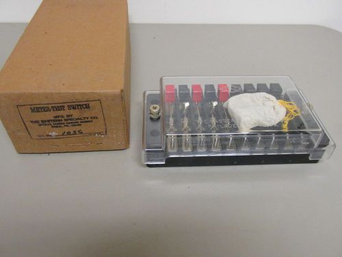 NIB 1994 Tesco mfg by Eastern Specialty Co. 9 Pole Meter Test Switch w Cover