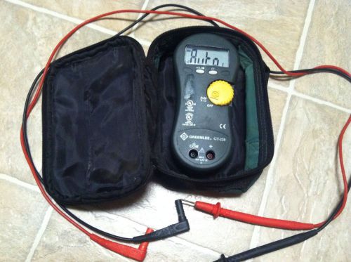 Greenlee Gt 220 Electrical Tester With Case And Leads