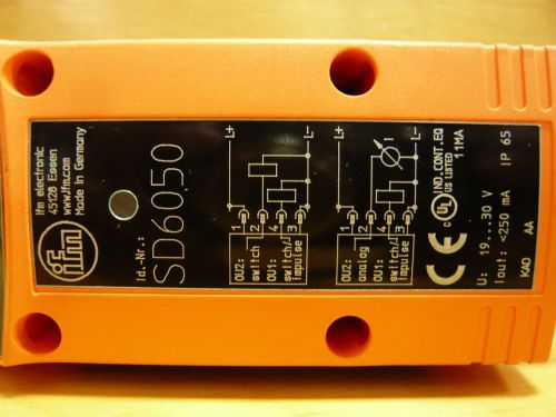 ifm efector SD6050 FLOW METER &amp; TEMPERATURE SENSOR, 1/4 VCR MALE, 2 OUTPUTS