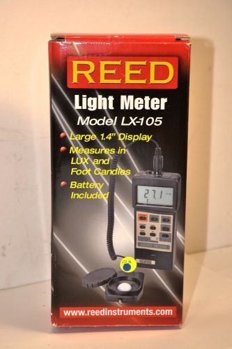 Nos reed usa portable light meter lx-105 lux &amp; foot candles new in box $199 #144 for sale