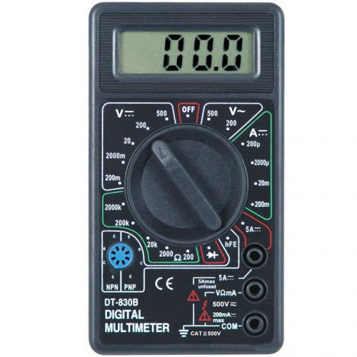 Dt830b 830b 3 1/2 1999 voltmeter ammeter ohm lcd digital multimeter dmm for sale