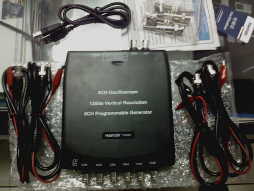 Pc-based usb 8channels 2.4ms/s oscilloscope &amp; programmable generator 2in1 1008b for sale
