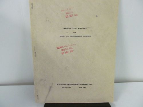 Electronic Measurements 235 Programmable Power Supply: Instruction Manual