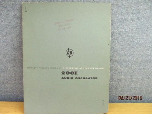 Agilent/HP 200I Audio Oscillator Operating and Service Manual/schematic