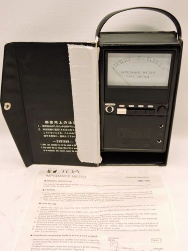 TOA ZM-104 IMPEDANCE METER MADE IN JAPAN