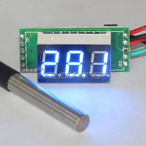 Digital Thermometer Temperature Meter -55°c to 125°c Blue LED Display