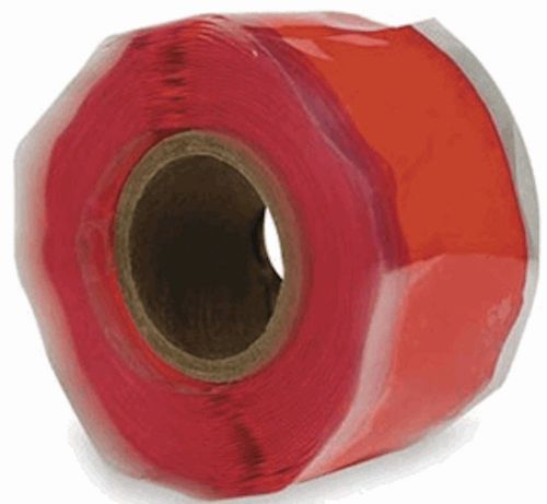 Emergency Repair Tape, Self-Fusing Silicone Tape 12&#039; x 1&#034;, Red fix hold holder