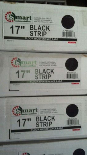 17&#034;  black stripping floor pad floor stripper maintenance pads. 5 pads/case new for sale