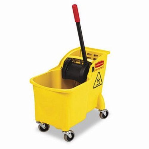 Rubbermaid Commercial Tandem 31-Qt Bucket/Wringer Combo, Yellow (RCP738000YEL)