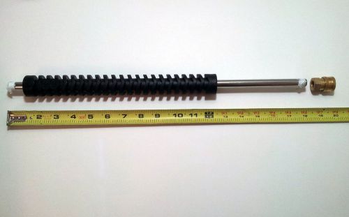 5 pressure washer wand 18&#034; chrome plated molded grip + 5 general pump brass qcs for sale