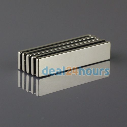 5 x Strong Block Magnet 50mm x 10mm x 2.5mm Rare Earth Neodymium N35