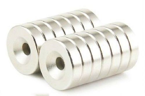 100PCs N50 Strong Countersunk Ring Magnet 12 x 3mm Hole 4mm Rare Earth Neodymium