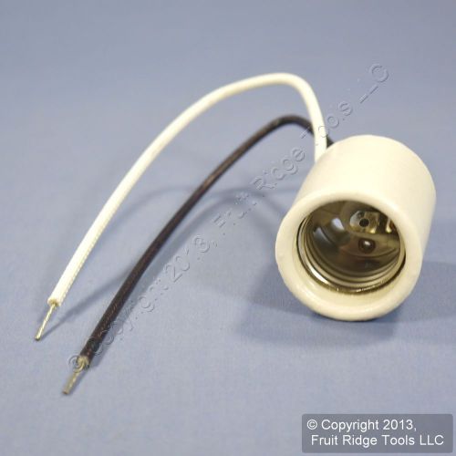 Porcelain Lamp Holder Light Socket 4 KV Pulse Rated 600W 600V 8&#034; Lead 70046-100