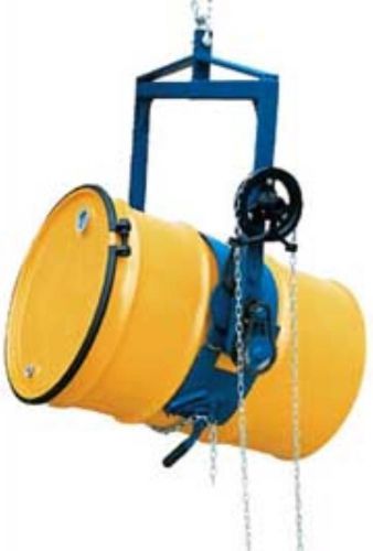 Hoist mounted drum carrier/ rotator rotate,position 55 gal. drums,1500 lb. cap. for sale