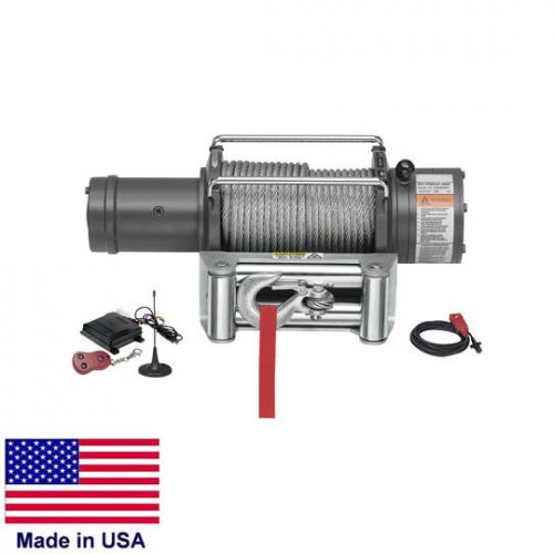 Winch - commercial - 12 volt dc - 5.5 hp - 12,000 lb cap - 125 ft of 3/8&#034; cable for sale