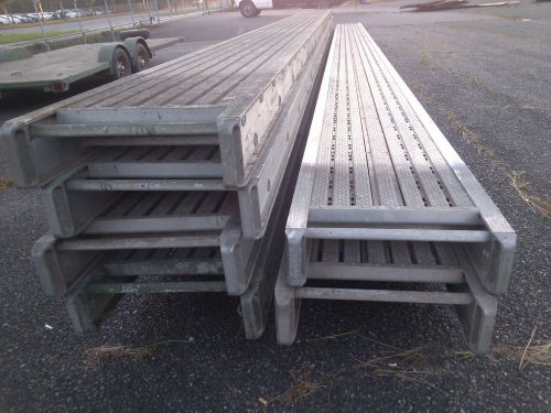 6 of  3 man 40ft long x 24in wide aluminum scaffolding plank for sale