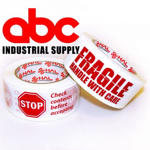 1 ROLL 2&#034; FRAGILE HANDLE W/ CARE  / 1 ROLL STOP PRINTED TAPE 330 Feet 110 yD
