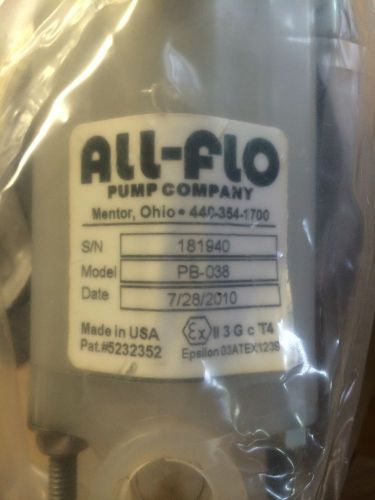 3/8&#034; all-flo double diaphragm pump regular price is $325.00!!! for sale