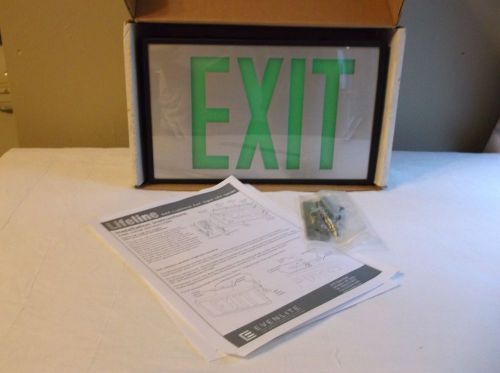 EvenLite LEX Series Green Letter LED Exit Sign Model# EVAC-625B 120 volt