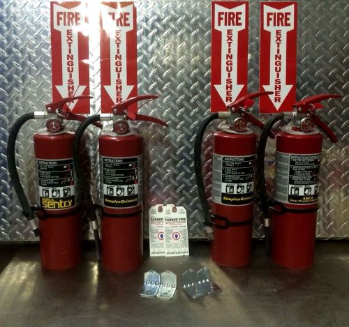 5lb abc ansul fire extinguisher with new certification tag lot of 4 for sale