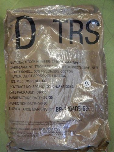 Military Chemical Protective Pants 8415-01-444-5893 NEW IN BAG D-TRS Medium