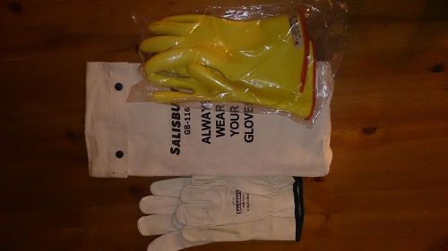Salisbury class 00 rubber gloves 500v size 9 1/2 for sale