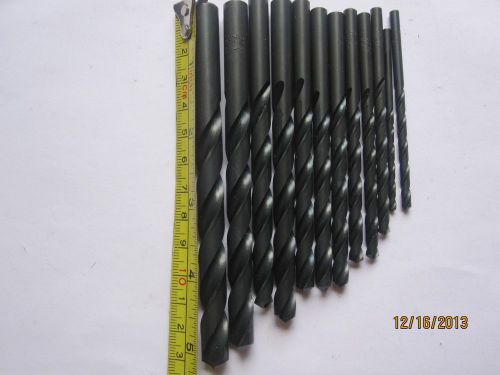 12 total new assorted gtd greenfield  drill bit hs steel usa for sale